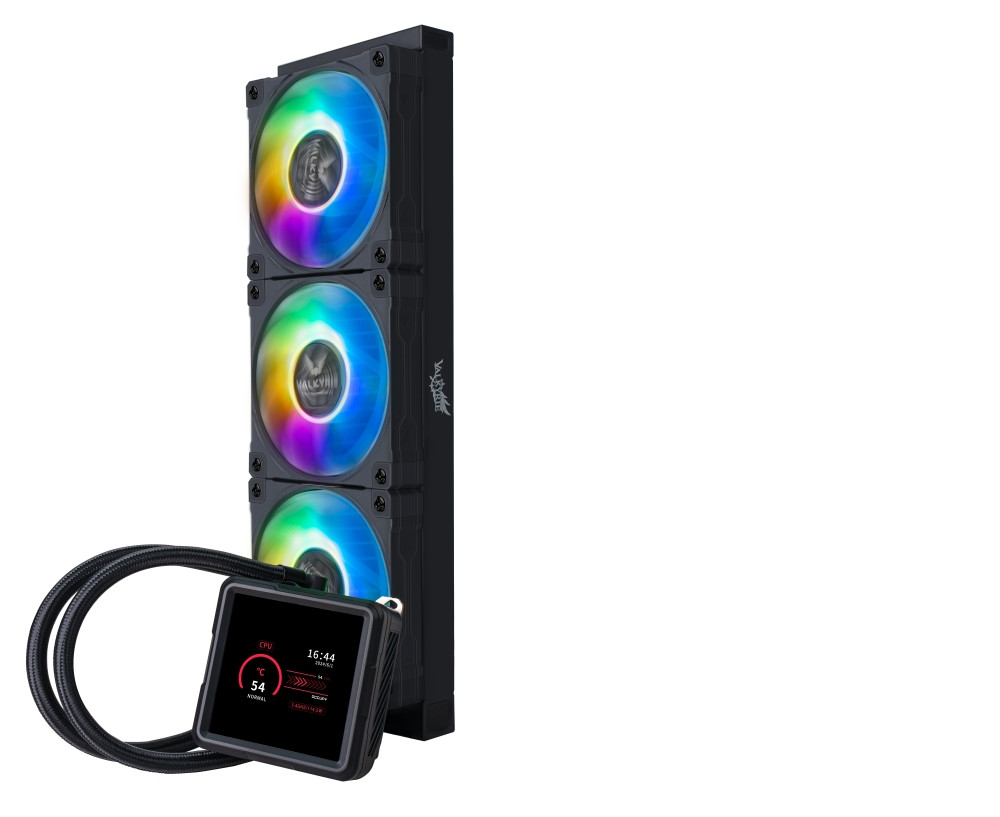 Водно охлаждане за процесор VALKYRIE B-GT360 ARGB LCD, 3x120mm вентилатора, 1700-2800RPM помпа, LCD дисплей, Intel/AMD съвместимост - VK-AIO360B - 4
