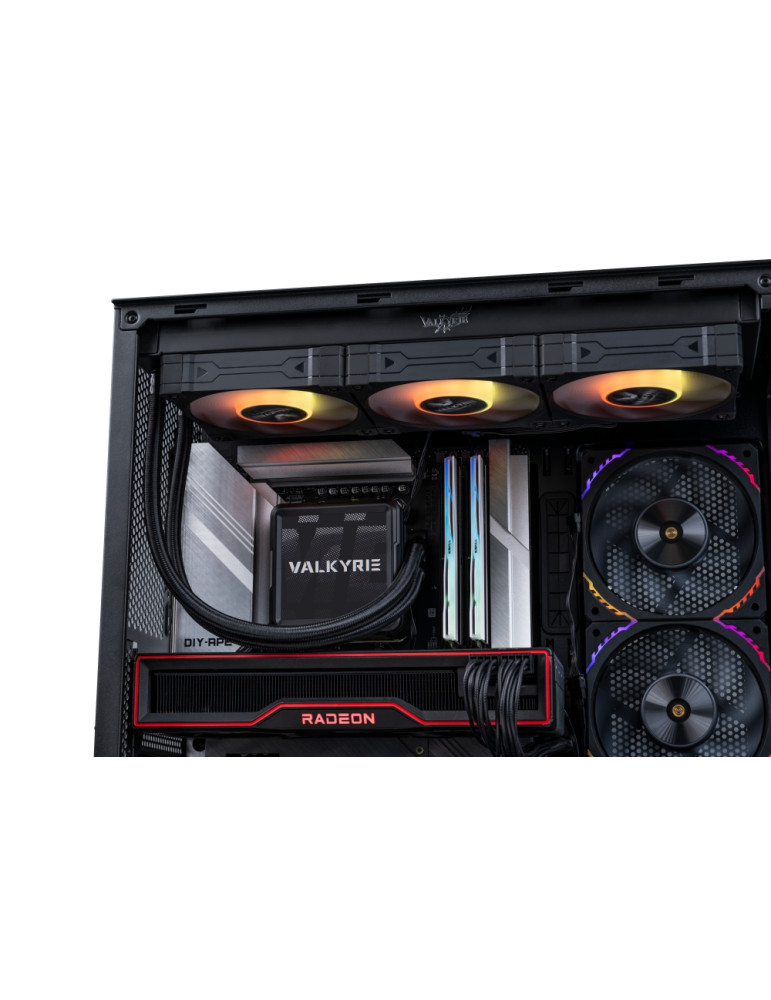 Водно охлаждане за процесор VALKYRIE B-GT360 ARGB LCD, 3x120mm вентилатора, 1700-2800RPM помпа, LCD дисплей, Intel/AMD съвместимост - VK-AIO360B - 6