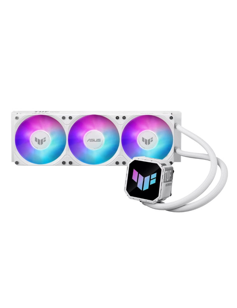 Водно охлаждане за процесор ASUS TUF Gaming LC III 360 ARGB, 360mm течно охлаждане, 3x120mm вентилатора, ARGB LED, съвместима с AMD AM5/AM4 и Intel LGA1851/1700/1200 - TUF-GAMING-LC-III-360-ARGB-WHITE - 4