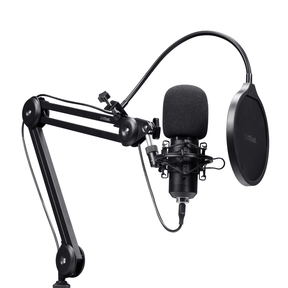 Микрофон TRUST GXT270 Emita II, Condenser, Cardioid, USB, 2.5m кабел, със стойка - 25770 - 2
