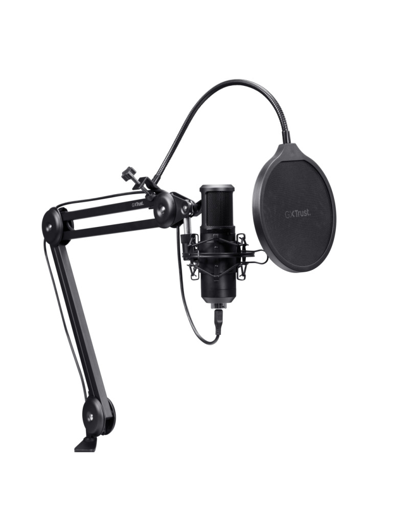 Микрофон TRUST GXT270 Emita II, Condenser, Cardioid, USB, 2.5m кабел, със стойка - 25770 - 3