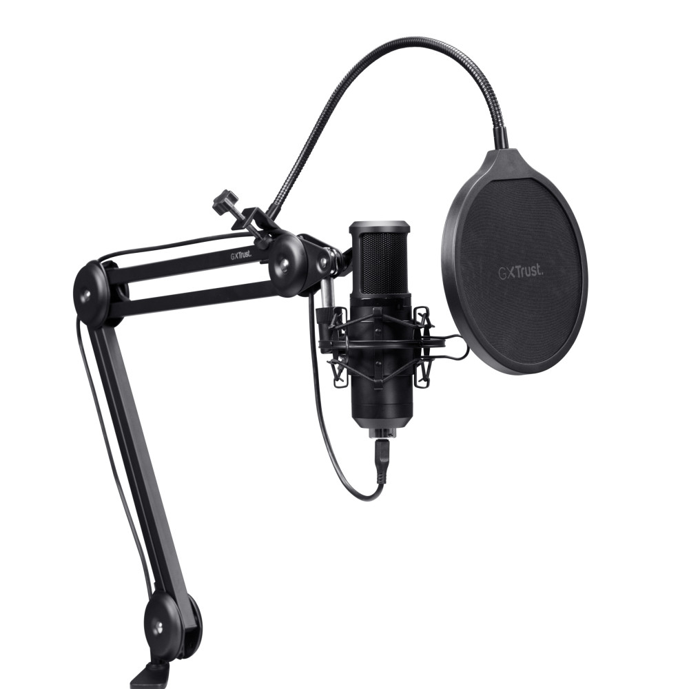 Микрофон TRUST GXT270 Emita II, Condenser, Cardioid, USB, 2.5m кабел, със стойка - 25770 - 3