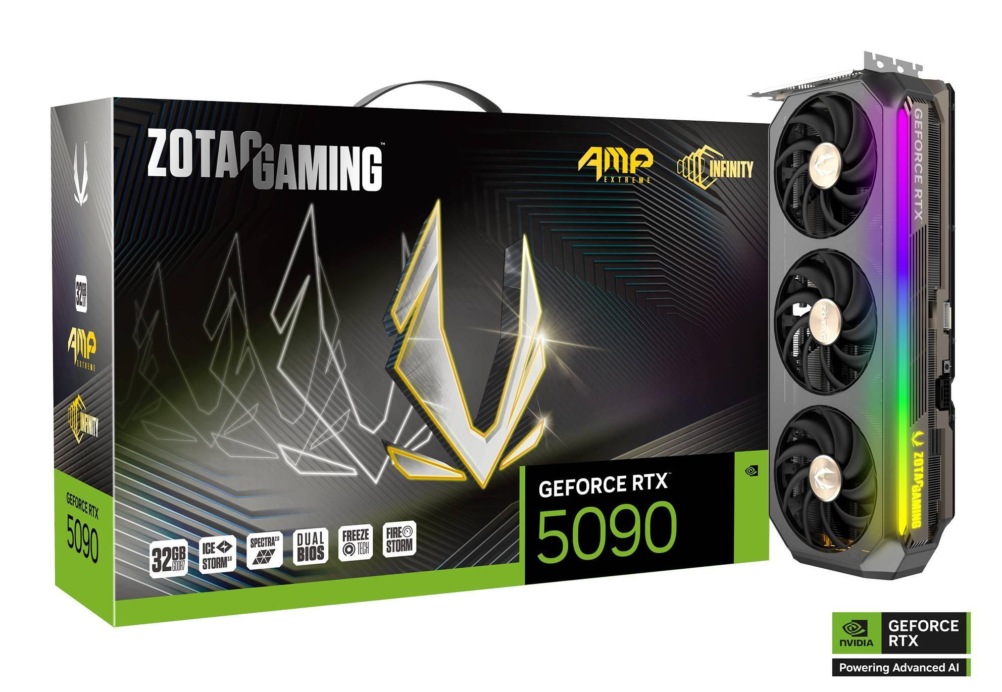 Видео карта ZOTAC GAMING RTX 5090 AMP Extreme INFINITY, 32GB GDDR7 28Gbps -ZT-B50900B-10P - 1