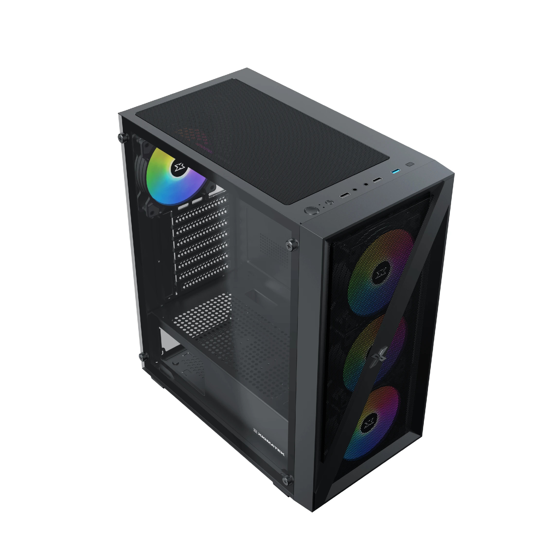 Кутия за компютър Xigmatek Blade, Middle Tower ATX, 4 RGB вентилатора, Tempered Glass - EN40887 - 3