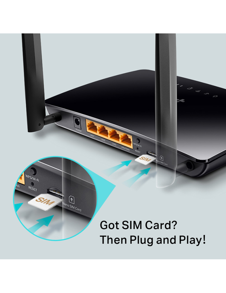 Безжичен рутер TP-LINK Archer MR402, AC1200, 4G LTE, 2× външни антени - 2