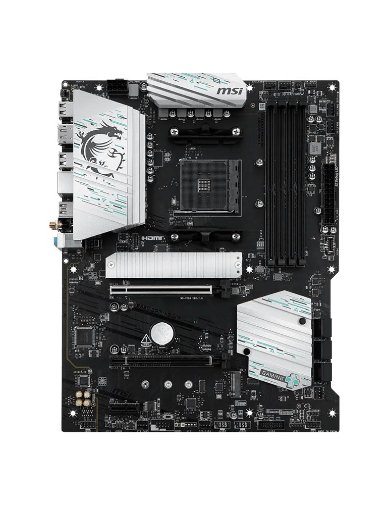 Дънна платка MSI B550 GAMING WIFI, AMD B550, Socket AM4, DDR4 4800MHz, ATX  - 911-7C56-085R - 2