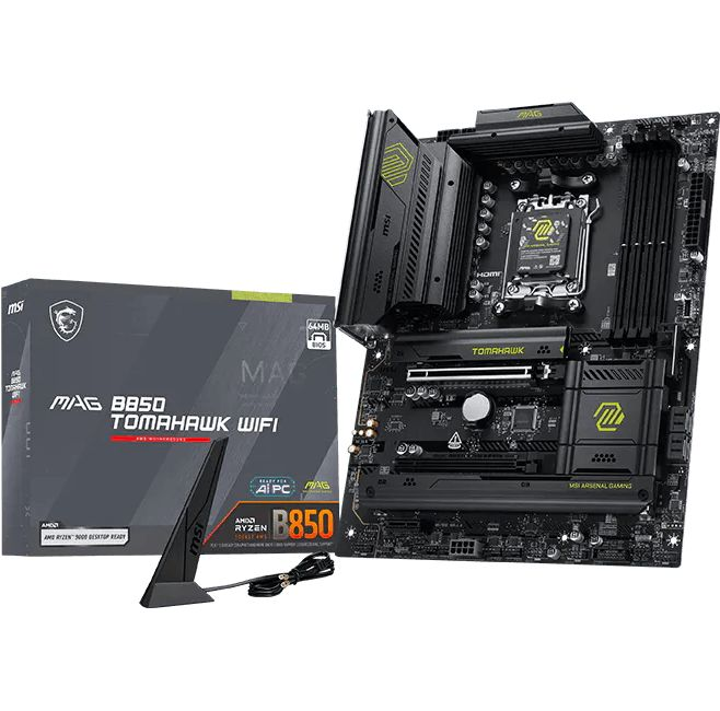 Дънна платка MSI MAG B850 TOMAHAWK WIFI, AMD B850, Socket AM5, DDR5, Wi-Fi 7 - 911-7E53-001R - 1
