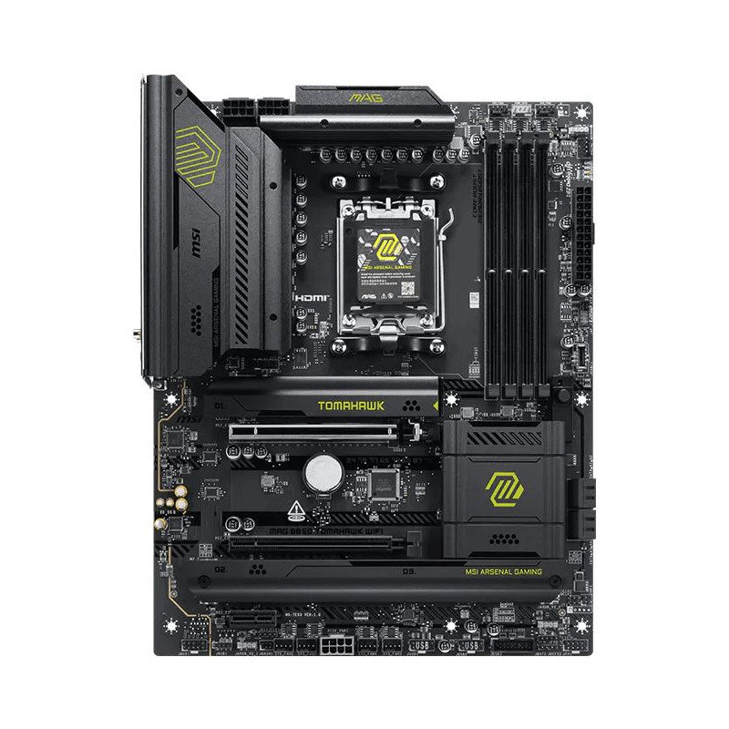Дънна платка MSI MAG B850 TOMAHAWK WIFI, AMD B850, Socket AM5, DDR5, Wi-Fi 7  - 911-7E53-001R - 2