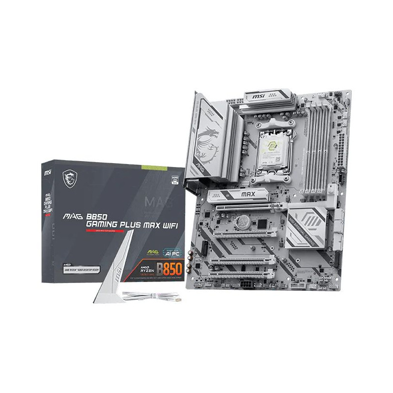 Дънна платка MSI MAG B850 GAMING PLUS MAX WIFI, Socket AM5, DDR5 до 256GB, Wi-Fi 7 - 911-7E56-030R - 1