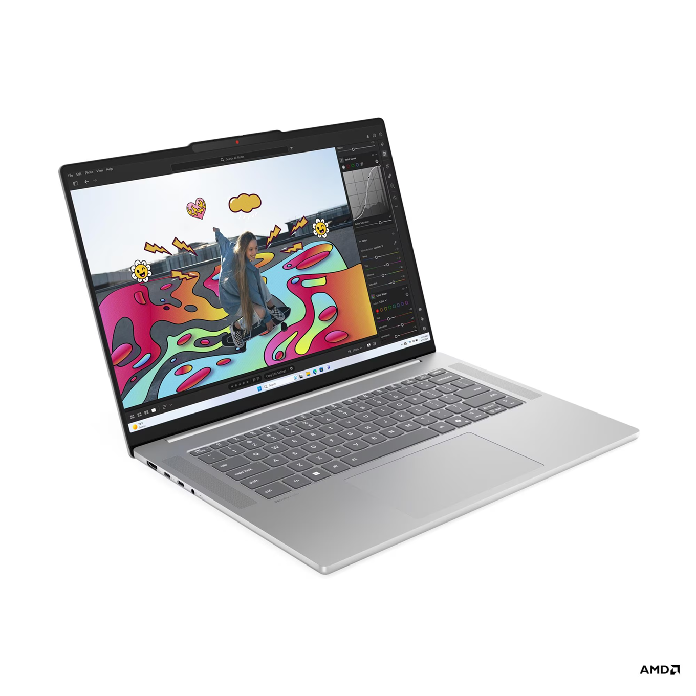Лаптоп Lenovo IdeaPad Slim 5, 15.1" WQXGA OLED 165Hz, AMD Ryzen 7 7735HS, 32GB LPDDR5X, 512GB SSD, Without OS - 83J30029BM - 1
