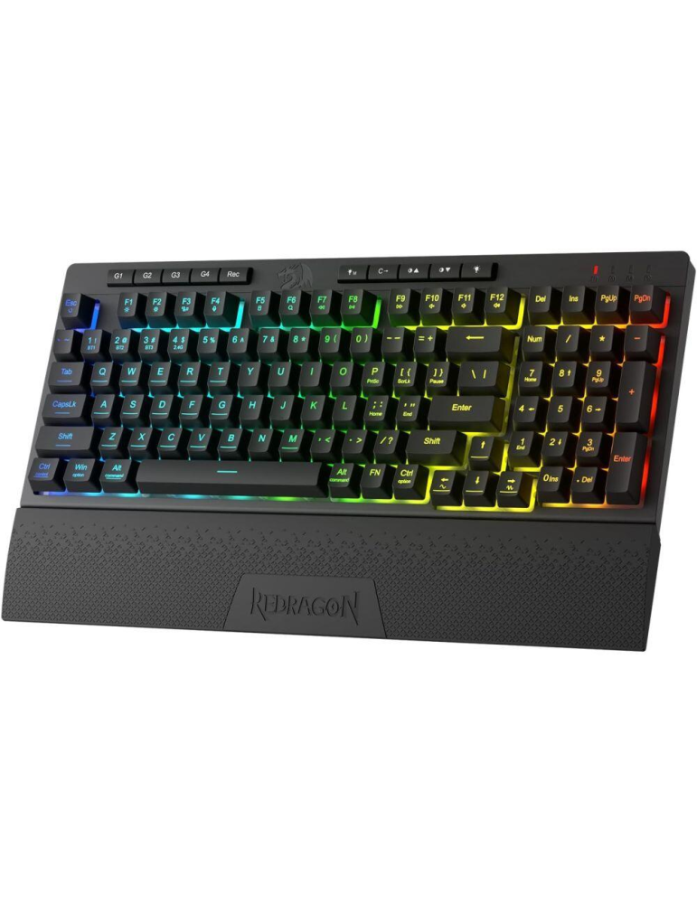 Bluetooth механична геймърска клавиатура Redragon Shiva Pro K515RGB-PRO, RGB осветление, Bluetooth 5.0, 3 едновременни устройства, черна - 3
