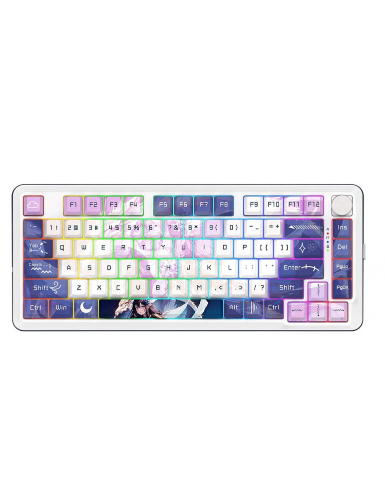 Bluetooth механична геймърска клавиатура Redragon Cyrus Pro K681ACG, RGB осветление, бяла - 1