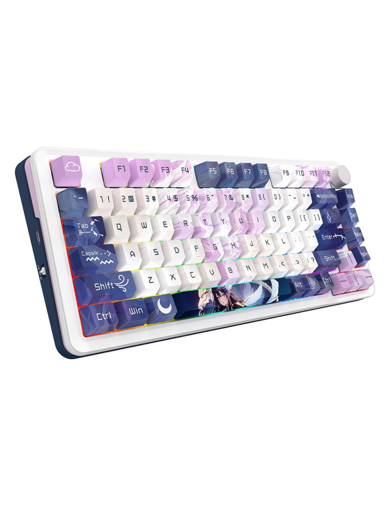 Bluetooth механична геймърска клавиатура Redragon Cyrus Pro K681ACG, RGB осветление, бяла - 2