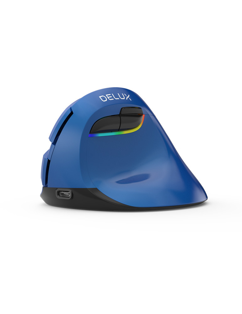 Безжична мишка DELUX M618mini, Син, 2400 DPI, 6 бутона - 5