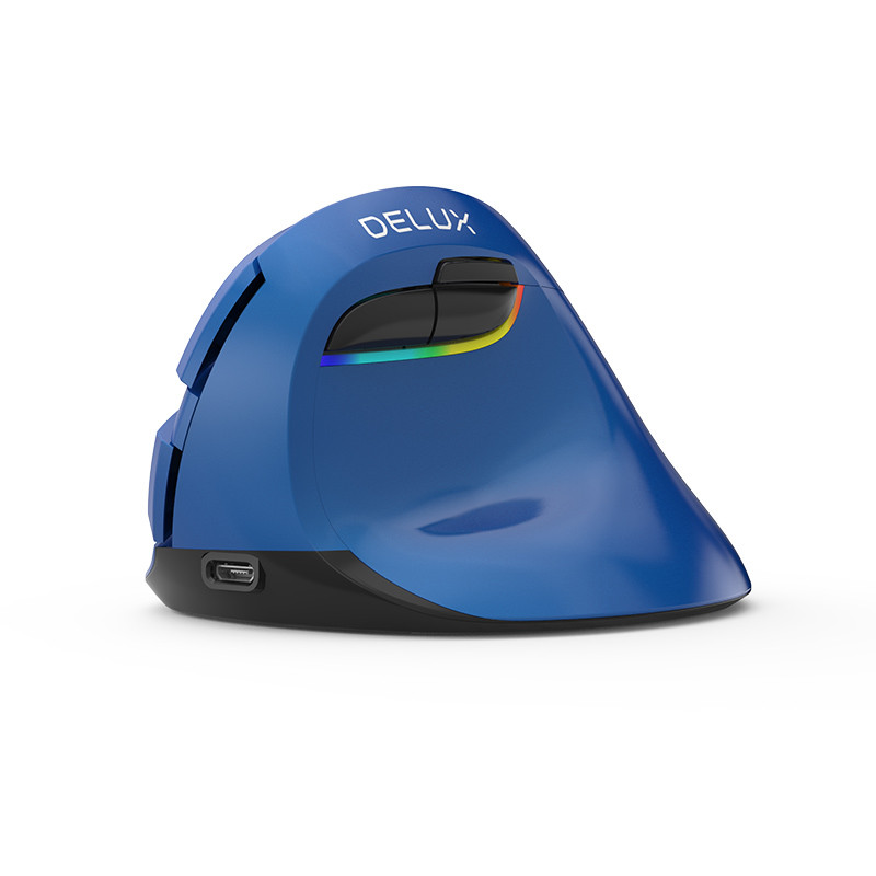 Безжична мишка DELUX M618mini, Син, 2400 DPI, 6 бутона - 5