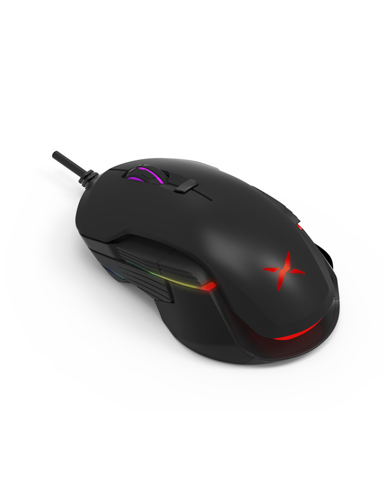 Геймърска мишка DELUX M627S, Черна, Оптична, PMW3389, 16000 DPI, USB - 2