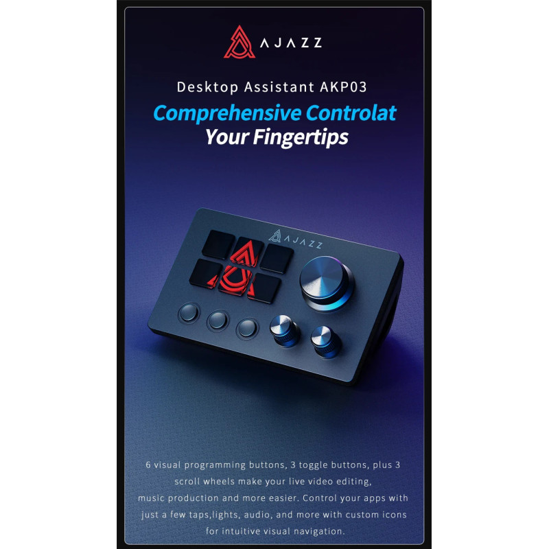 Стрийминг дек Ajazz AKP03E, Черен - 2