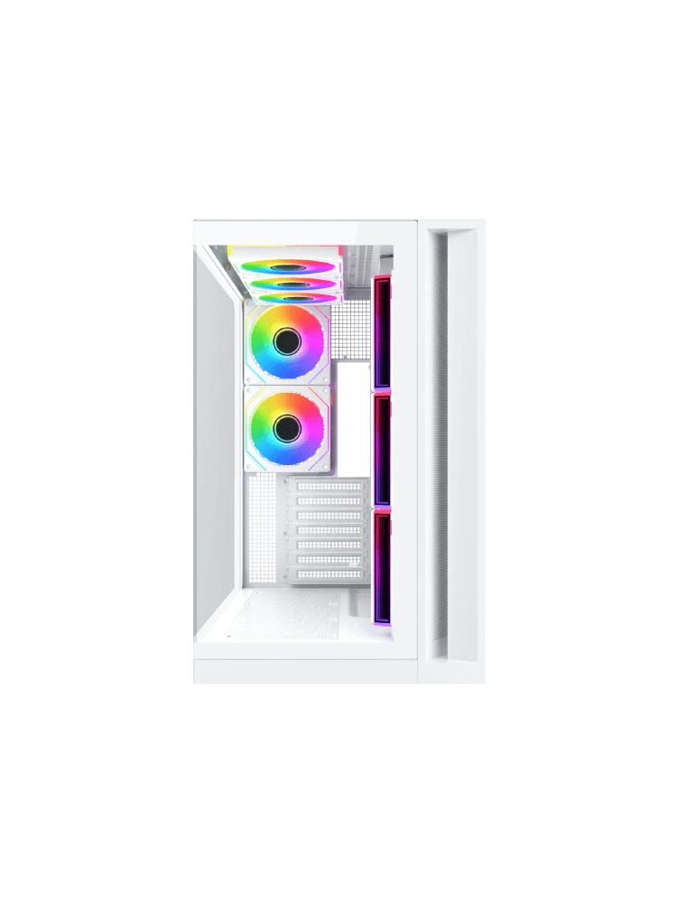 Кутия Xigmatek Aqua 7 Arctic, Middle Tower ATX, Бял, 8 ARGB вентилатора, USB-C, Tempered Glass - EN49033 - 3