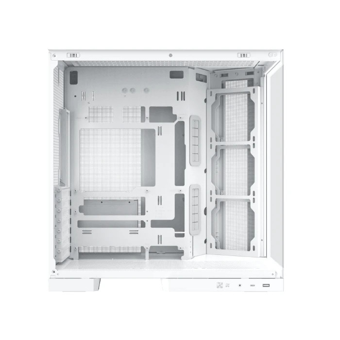 Кутия Xigmatek Aqua 7 Arctic, Middle Tower ATX, Бял, 8 ARGB вентилатора, USB-C, Tempered Glass - EN49033 - 7