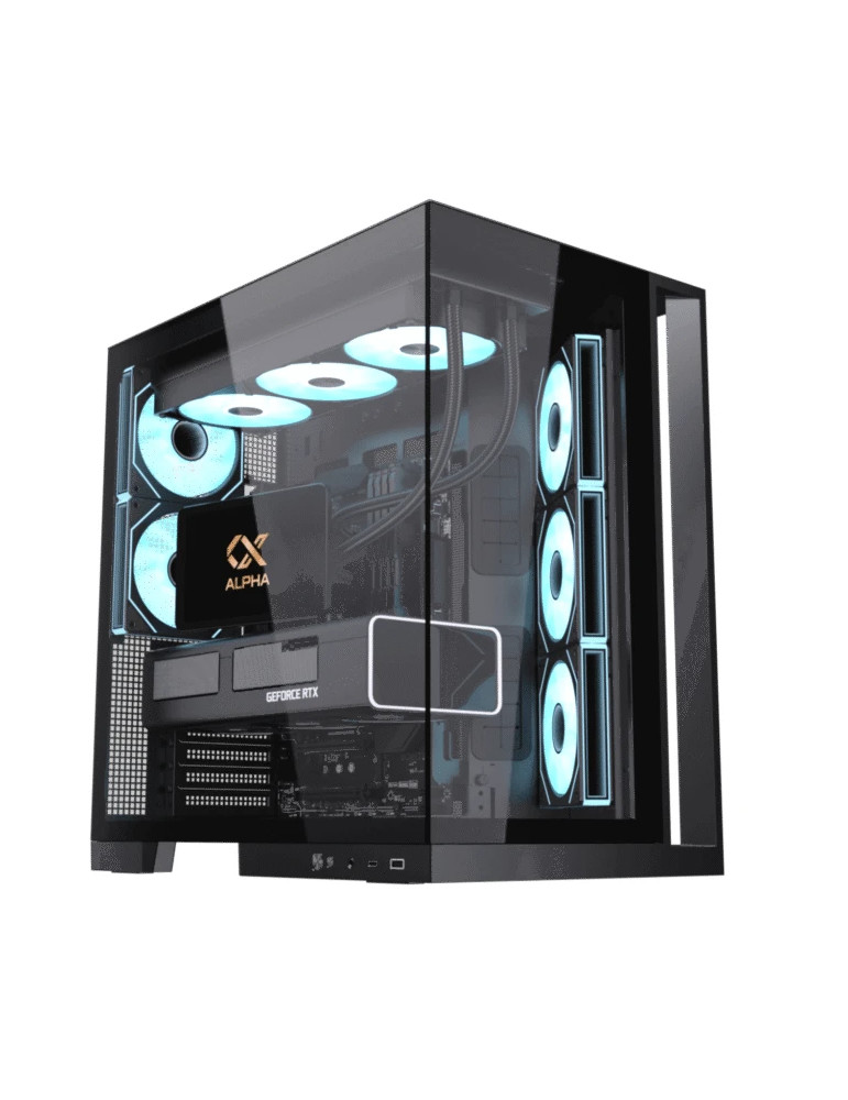 Кутия за компютър Xigmatek Aqua 7, Middle Tower ATX, 8 ARGB вентилатора, USB-C, Tempered Glass - EN49026 - 6