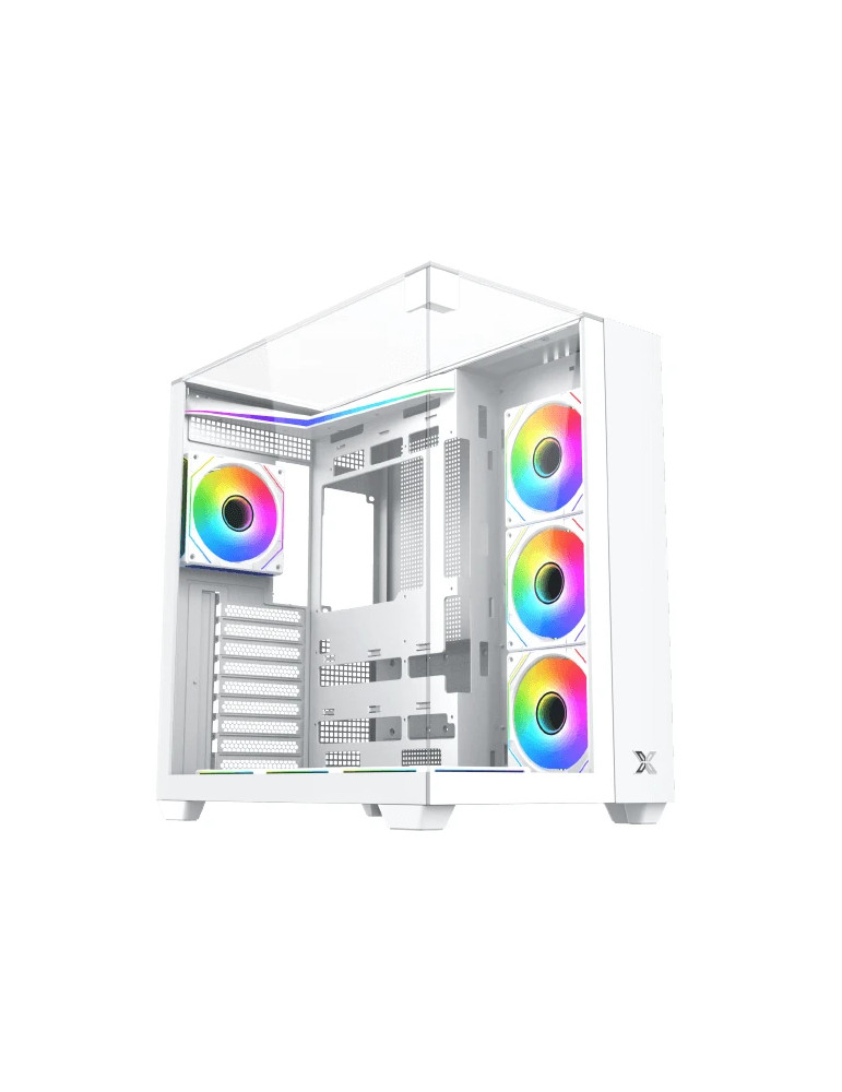 Кутия за компютър Xigmatek Aqua V Arctic H23A, Middle Tower ATX, 7 ARGB Вентилатора, Tempered Glass - EN49088 - 1