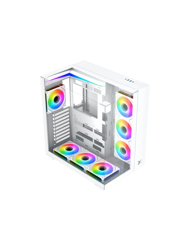 Кутия за компютър Xigmatek Aqua V Arctic H23A, Middle Tower ATX, 7 ARGB Вентилатора, Tempered Glass - EN49088 - 2