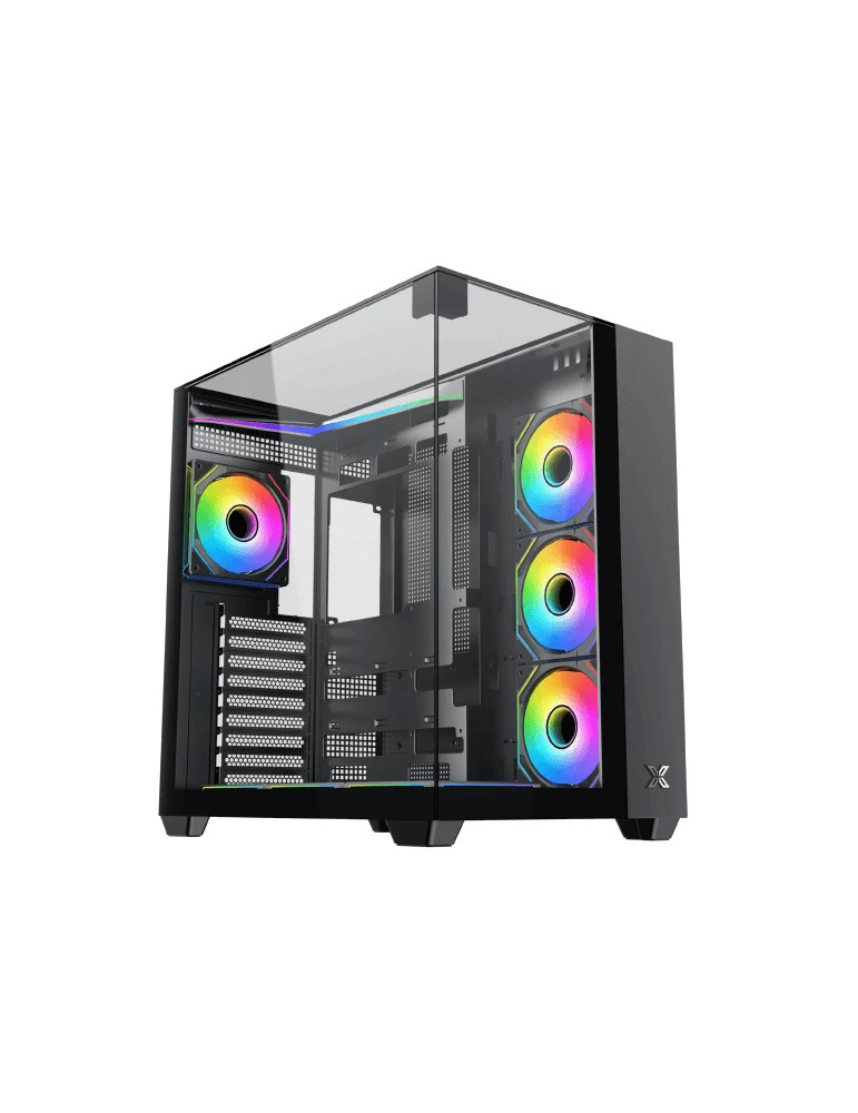 Кутия за компютър Xigmatek Aqua V H23A, Middle Tower ATX, 7 ARGB вентилатори, Tempered Glass - EN49071 - 1