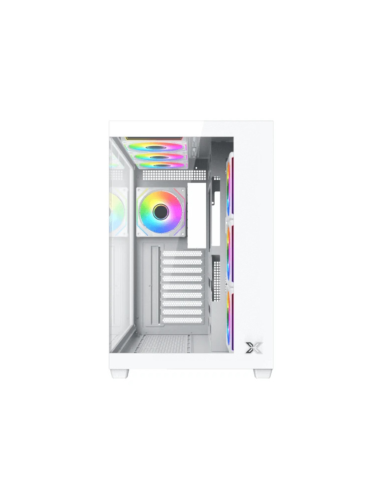 Кутия за компютър Xigmatek Aqua V Air Arctic H23A, Middle Tower ATX, 7x ARGB вентилатори, Tempered Glass - EN48777 - 3