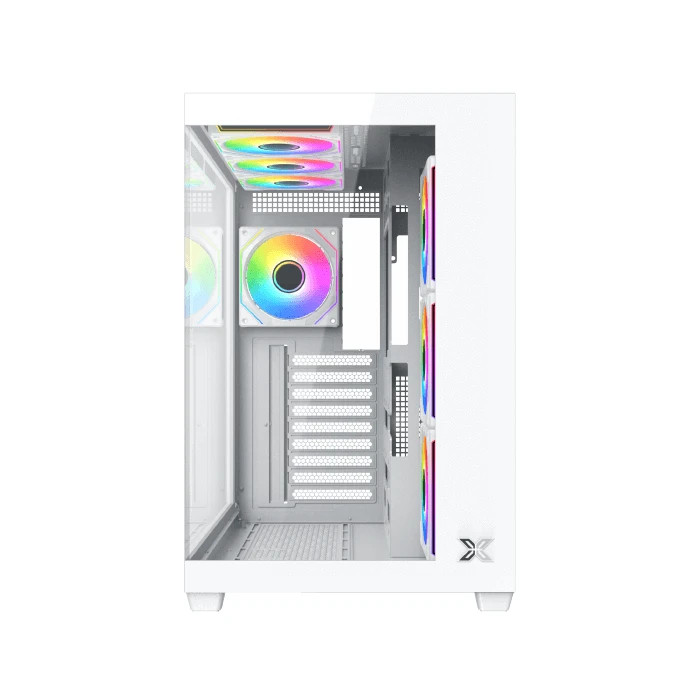Кутия за компютър Xigmatek Aqua V Air Arctic H23A, Middle Tower ATX, 7x ARGB вентилатори, Tempered Glass - EN48777 - 3