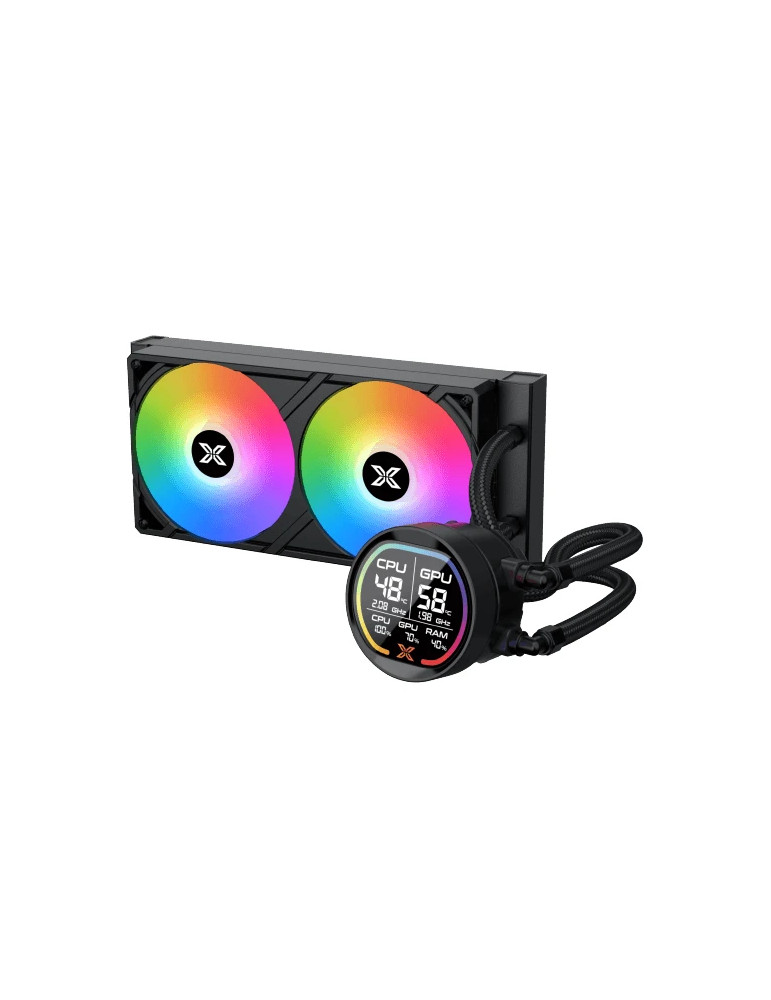 Водно охлаждане за процесор Xigmatek LK Pro 240 Digital, 2.7" LCD Display, 240mm - EN47428 - 2