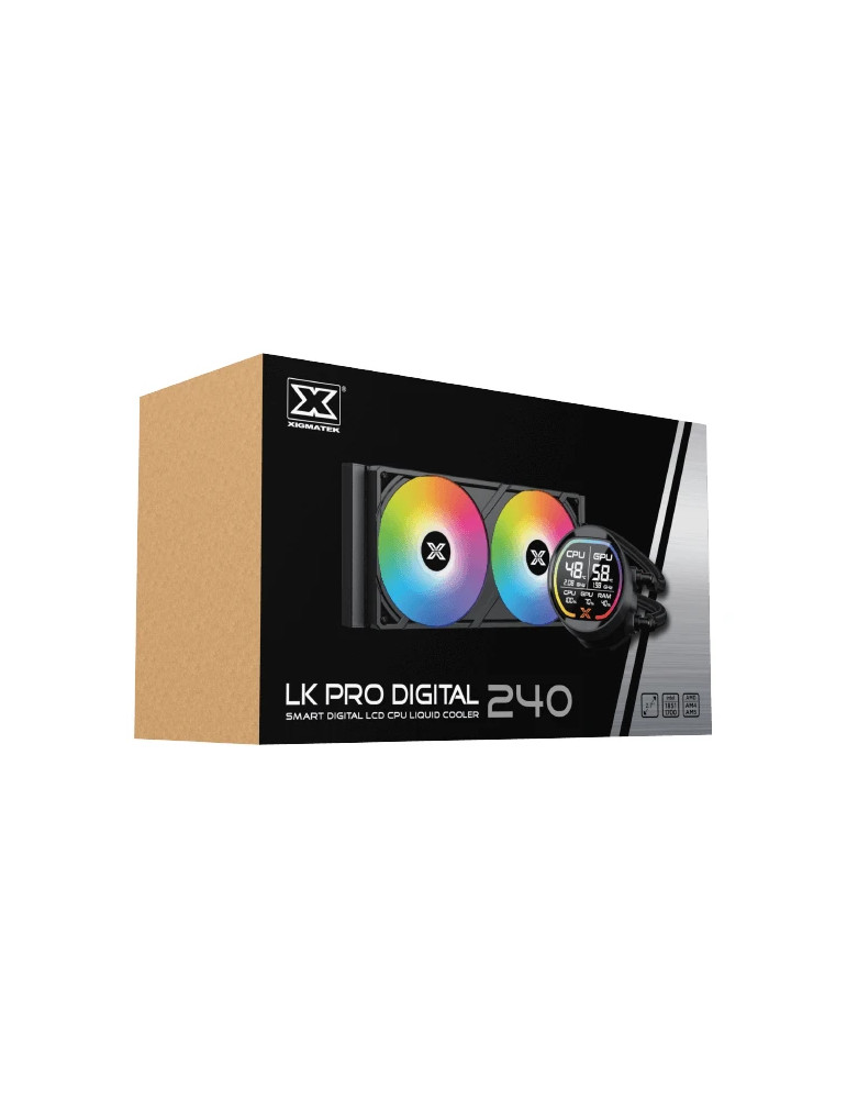 Водно охлаждане за процесор Xigmatek LK Pro 240 Digital, 2.7" LCD Display, 240mm - EN47428 - 8