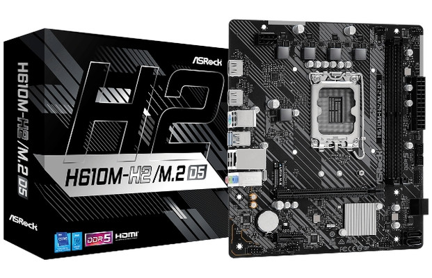 Дънна платка ASRock H610M-H2/M.2, Intel H610, DDR5, 2 DIMM Slots