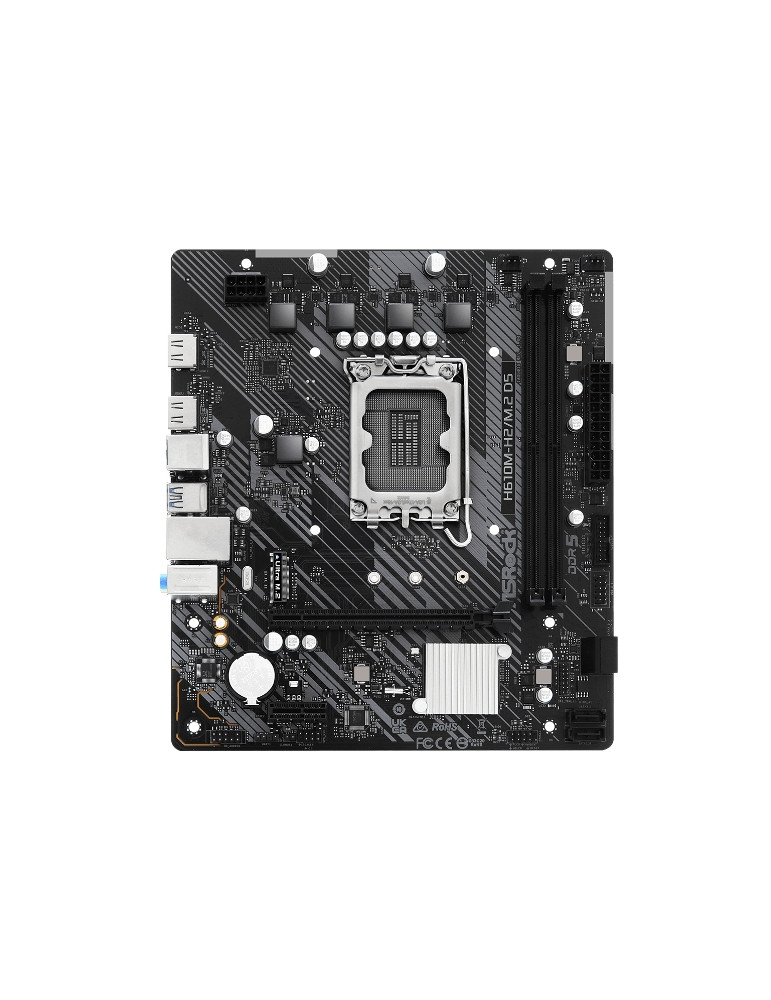 Дънна платка ASRock H610M-H2/M.2, Intel H610, DDR5, 2 DIMM Slots - 2