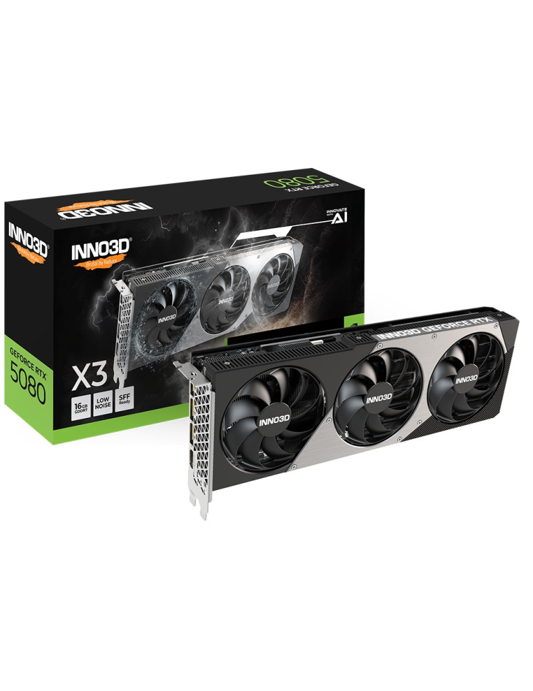 Видео карта Inno3D GeForce RTX 5080 16GB GDDR7 X3 - N50803-16D7-176068N - 1