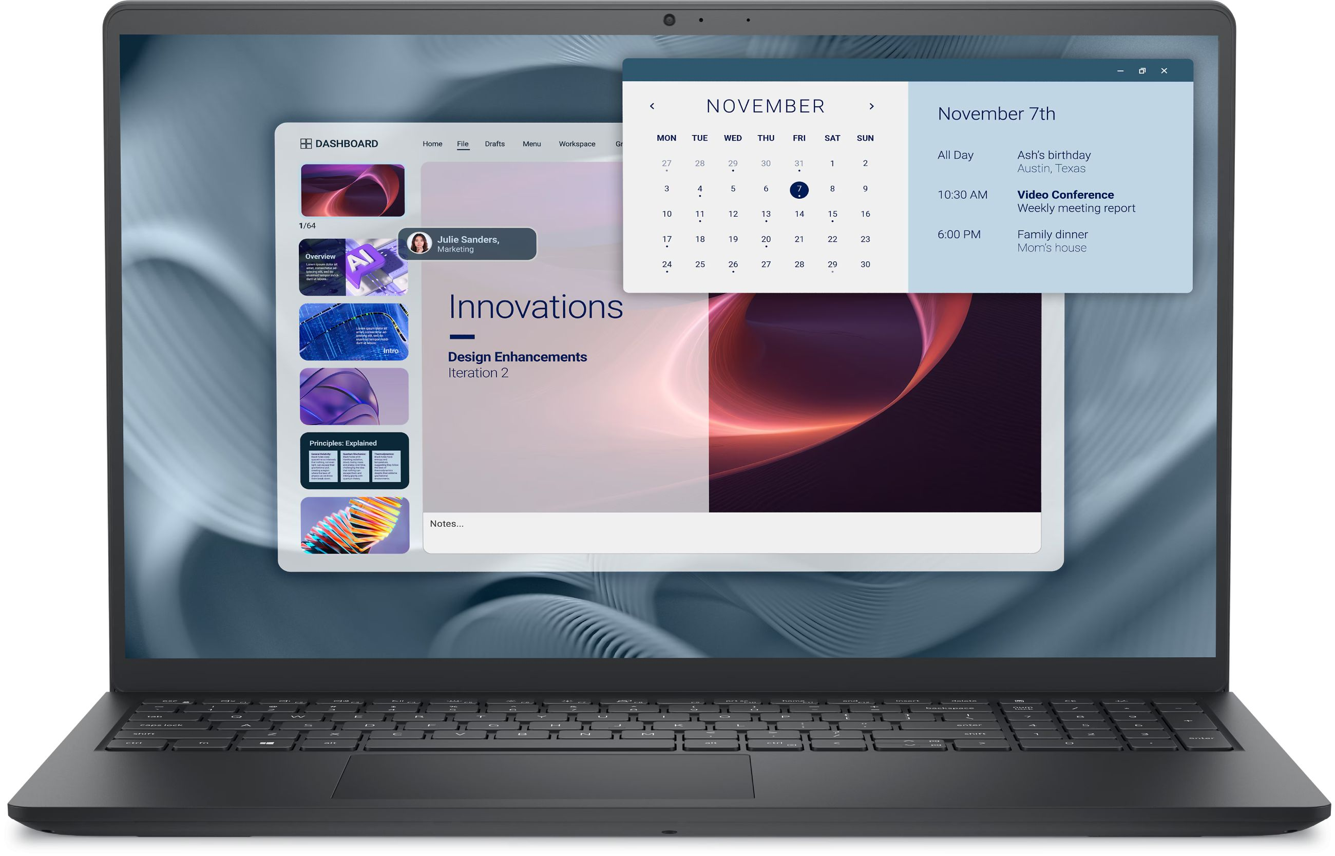 Лаптоп Dell Pro Pro 15 Essential, 15.6" Full HD WVA, Intel Core 3 100U, 16GB DDR5, 512GB SSD, Ubuntu - PV15250_RPLU_011_P_UBU - 1