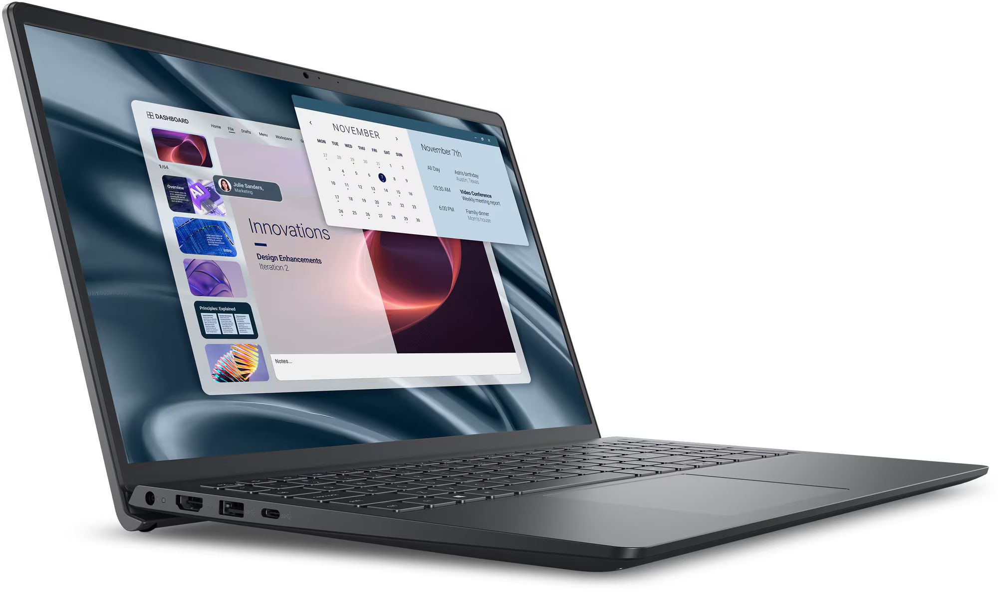 Лаптоп Dell Pro Pro 15 Essential, 15.6" Full HD WVA, Intel Core 3 100U, 16GB DDR5, 512GB SSD, Ubuntu - PV15250_RPLU_011_P_UBU - 2