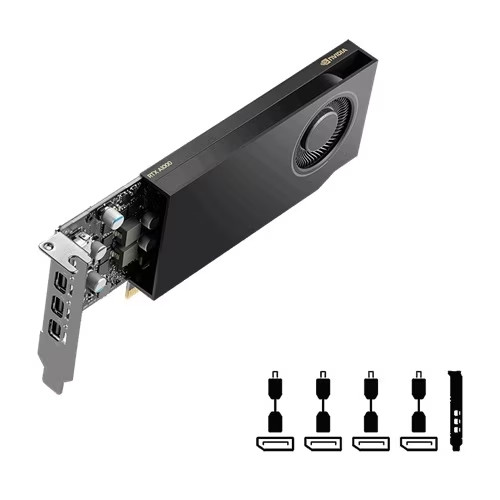 Видео карта Dell RTX A1000, 8GB GDDR6 128-bit - 490-BKQH - 1
