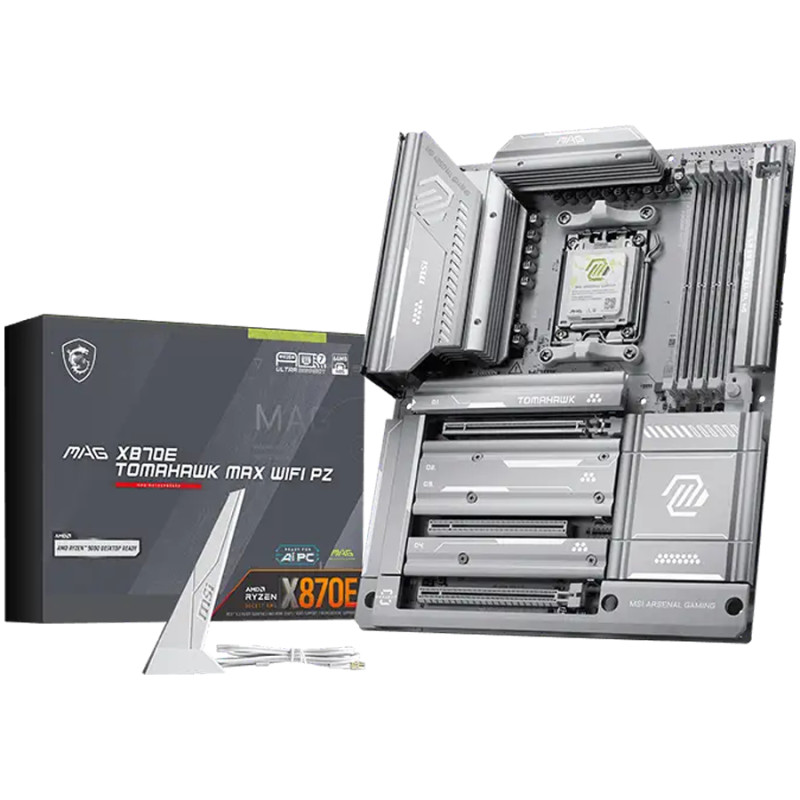Дънна платка MSI MAG X870E TOMAHAWK MAX WIFI, Socket AM5, 4x DDR5 до 8400MHz, ATX - 911-7E84-001 - 1