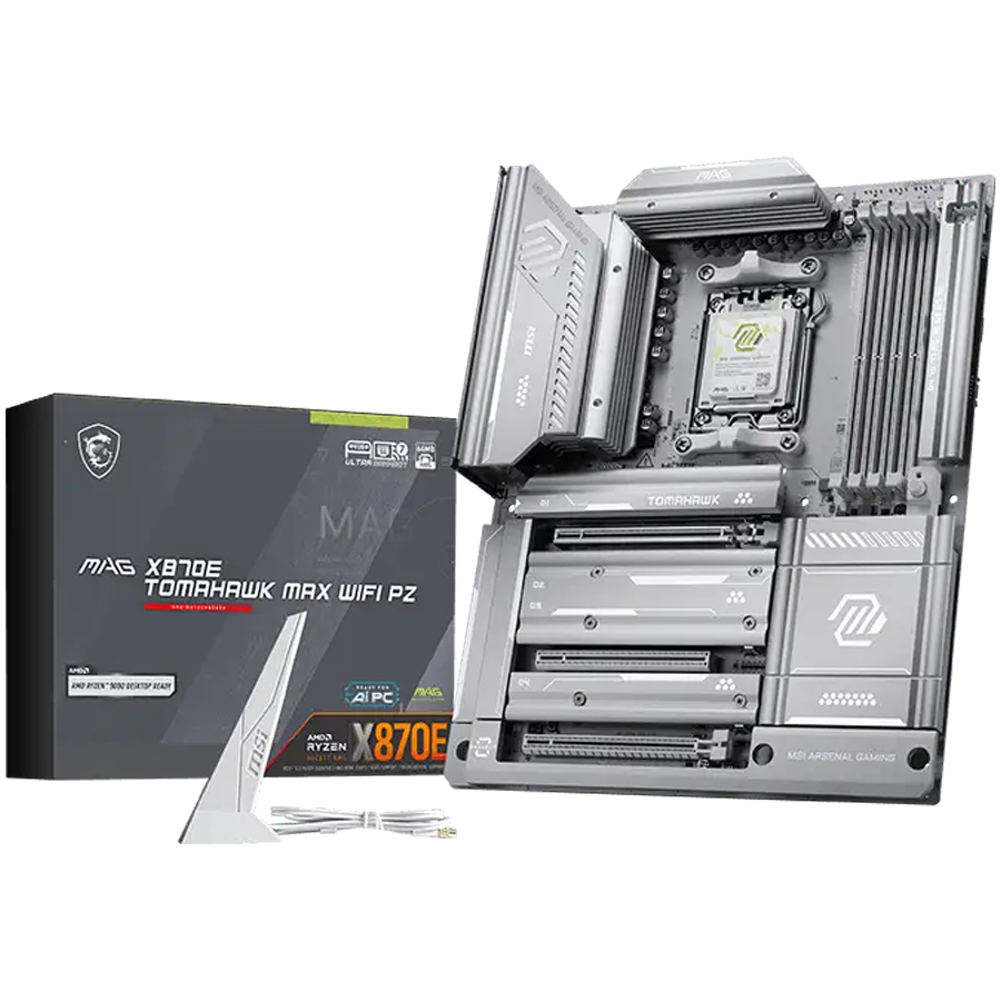 Дънна платка MSI MAG X870E TOMAHAWK MAX WIFI, Socket AM5, 4x DDR5 до 8400MHz, ATX - 911-7E84-001 - 1