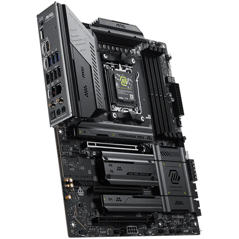 Дънна платка MSI MAG X870E TOMAHAWK MAX WIFI, Socket AM5, DDR5 8400MHz, 4x DIMM, Wi-Fi 7, Bluetooth V5.4, LAN 5Gb/s, ATX  - 911-7E59-006 - 2