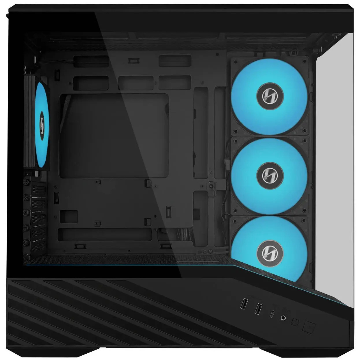 Кутия за компютър Lian Li Vector V100 MINI ARGB Mid-Tower, Черна - G99.V100RMIX.00 - 3