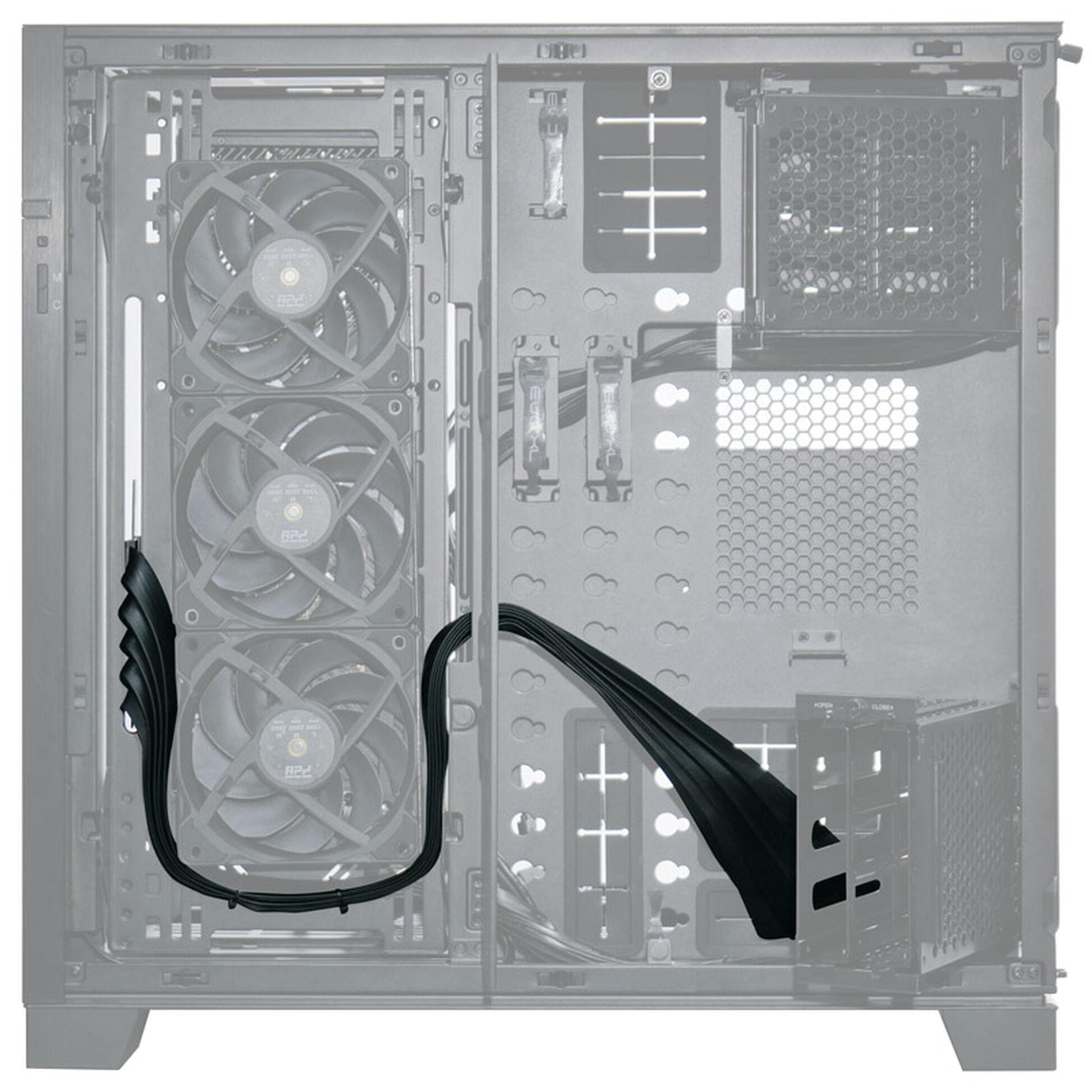 Кабел Lian Li PW-PCIV-4-90X, PCIe 4.0 x16, 900mm, Черен - PW-PCIV-4-90X - 4