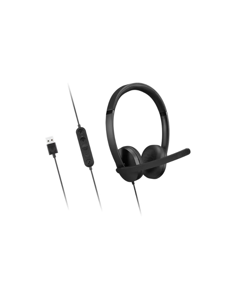 Слушалки Lenovo USB-A Wired Stereo Headset Gen 2, Over-Ear, Жичен, USB-A, Двустранен Boom микрофон, Шумопотискане - 4XD1P83425 - 3