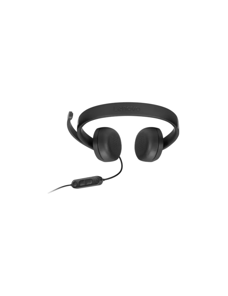 Слушалки Lenovo USB-A Wired Stereo Headset Gen 2, Over-Ear, Жичен, USB-A, Двустранен Boom микрофон, Шумопотискане - 4XD1P83425 - 4