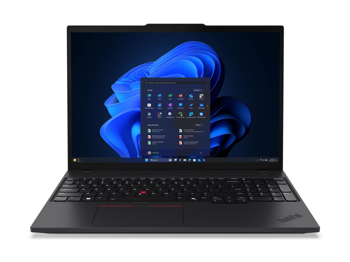 Лаптоп LENOVO ThinkPad T16 G4, 16" WUXGA IPS, AMD Ryzen AI 5 PRO 340, 32GB DDR5 5600MT/s, 512GB SSD M.2 PCIe 4.0, Windows 11 Pro - 21QN0018BM - 1