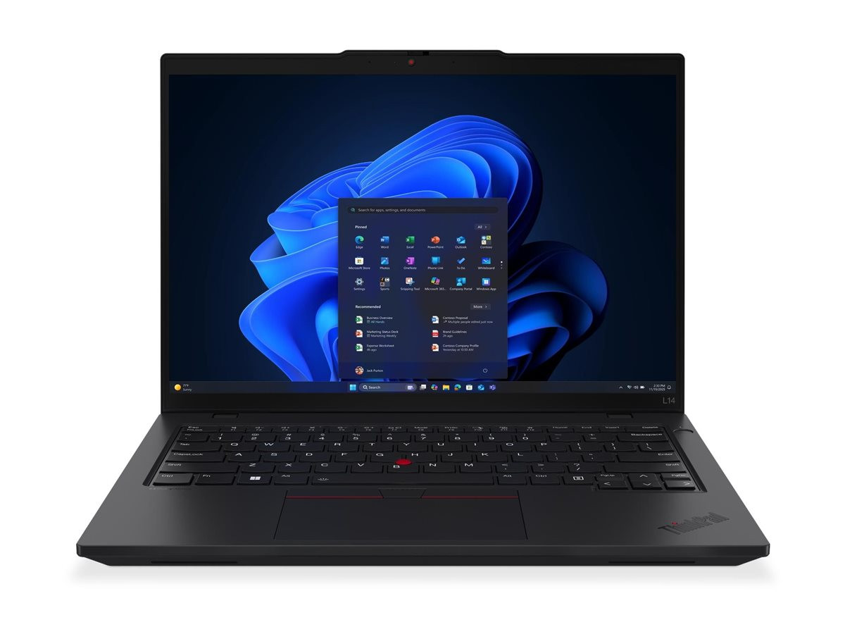 Лаптоп Lenovo ThinkPad L14 G6, 14" FHD IPS, Intel Core Ultra 7 255U, 32GB DDR5 5600MT/s, 512GB SSD PCIe 4.0, Windows 11 Pro - 21S6001VBM - 1