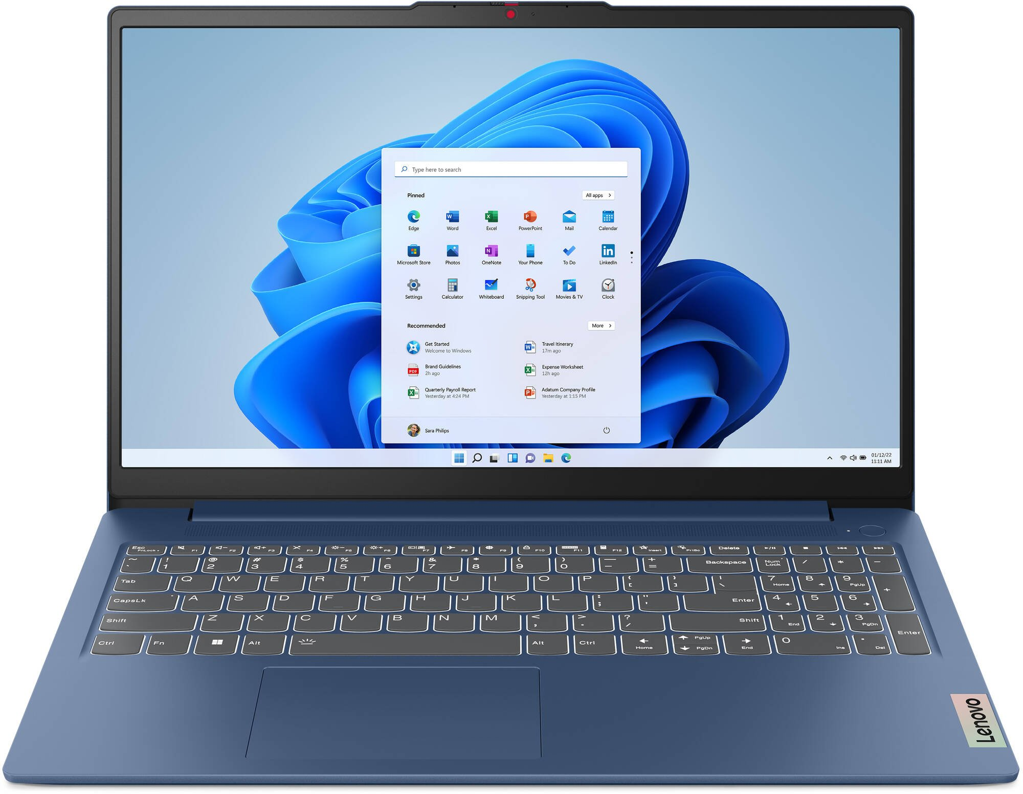 Лаптоп LENOVO IdeaPad Slim 3, 15.6" Full HD, AMD Ryzen 3 7320U, 16GB DDR5, 512GB SSD, Windows 11 Home - 82XQ01ERBM - 1