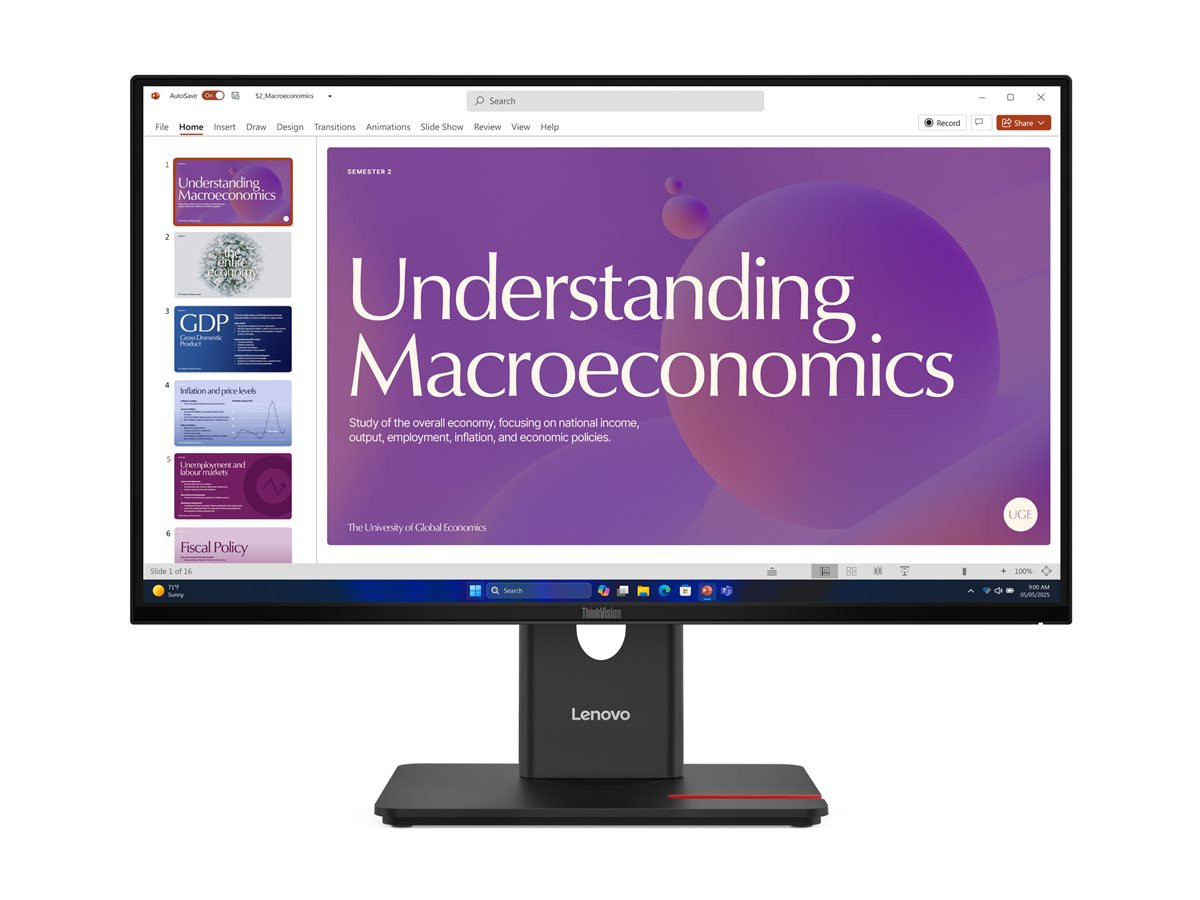 Монитор LENOVO ThinkVision T24D-40, 23.8" Full HD IPS 120Hz - 64B9GAT1EU - 1