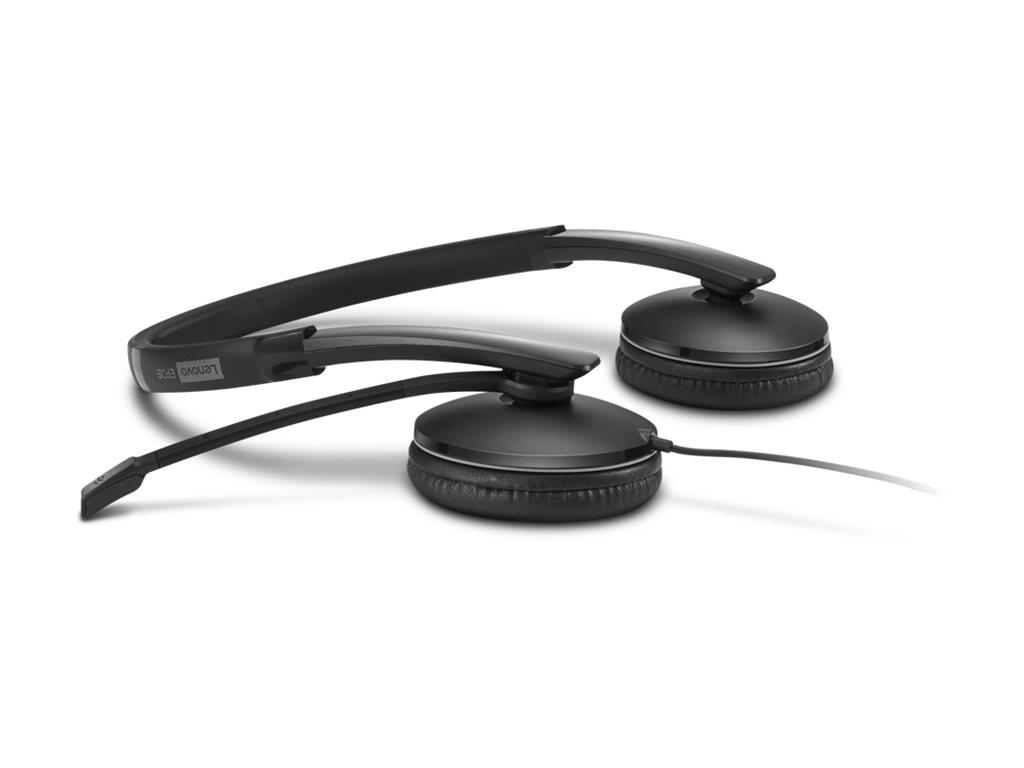 Слушалки Lenovo Gen2 On-ear, USB-C, черни, с микрофон, шумоподтискане - 4XD1M45627 - 5
