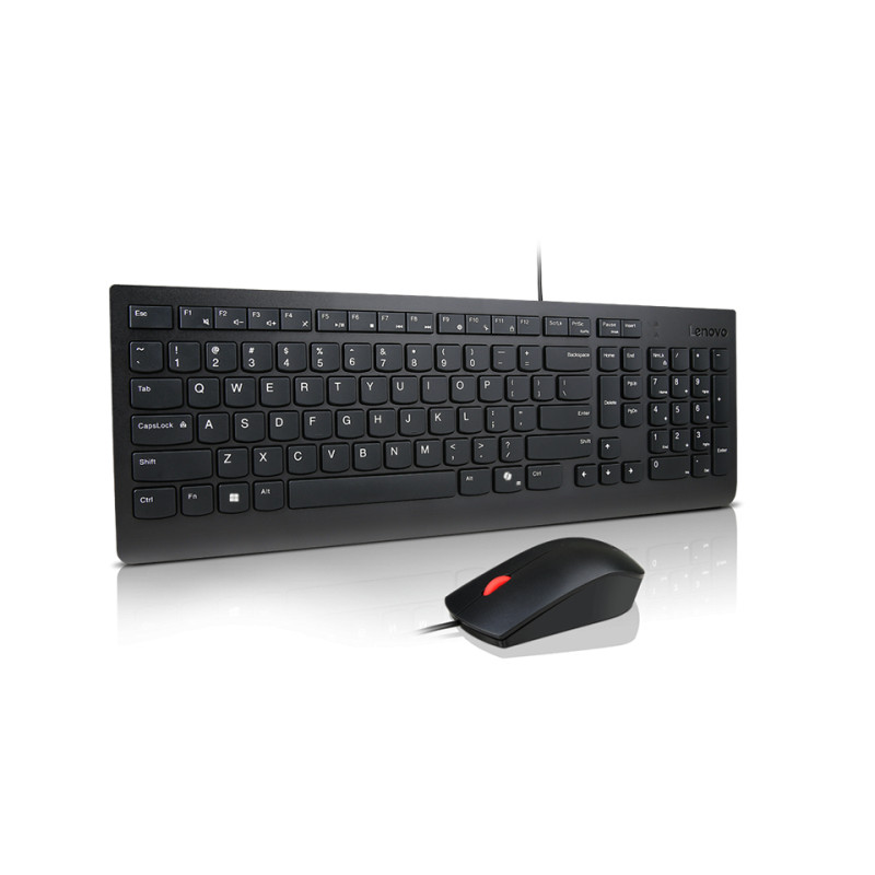 Клавиатура и мишка LENOVO Essential, жични, QWERTY българска подредба, USB - 4X31R64406 - 2